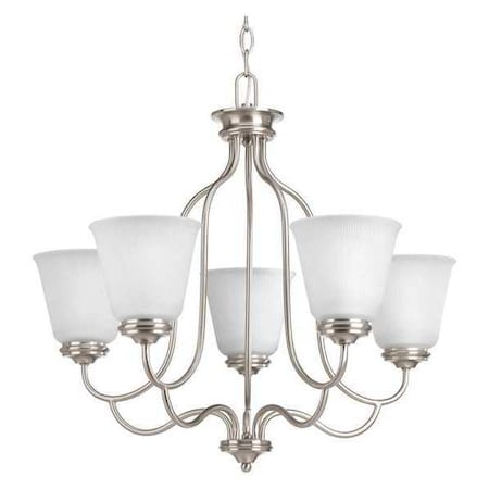 Progress Lighting Keats 5-Light Chandelier, 100 W, Brushed Nickel P4750-09
