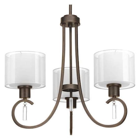 Progress Lighting Invite 3-Light Chandelier, 100 W, Antique Bronze P4695-20