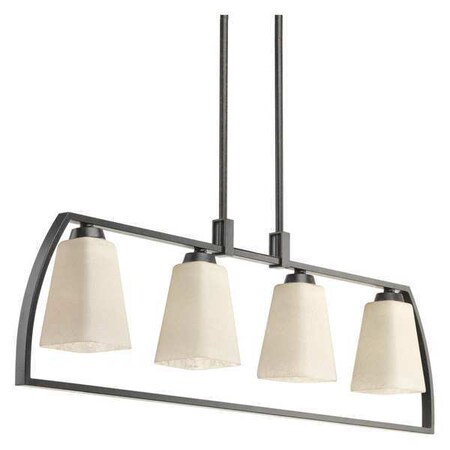 Progress Lighting Ridge 4-Light linear Chandelier, 100 W, Espresso P4698-84