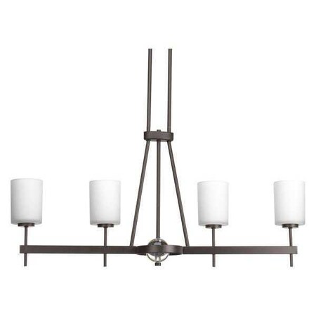 Progress Lighting Compass 4-Light Linear Chandelier, 100 W, Antique Bronze P4708-20