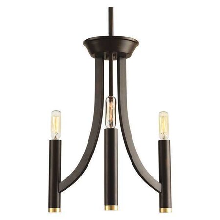 Progress Lighting Draper 3-Light Chandelier, 60 W, Antique Bronze P4717-20