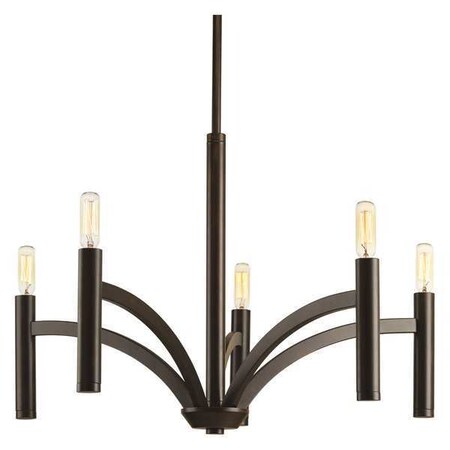 Progress Lighting Draper 5-Light Chandelier, 60 W, Antique Bronze P4718-20