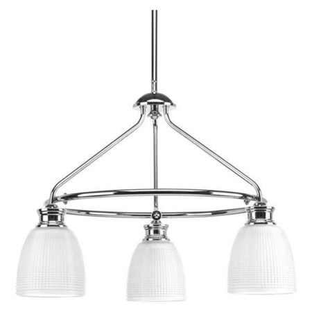 Progress Lighting Lucky 3-Light Chandelier, 100 W, Polished Chrome P4721-15