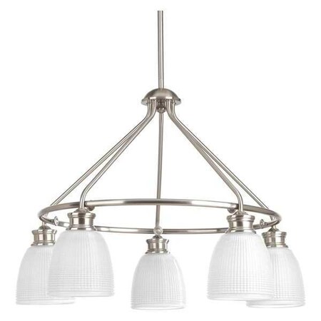 Progress Lighting Lucky 5-Light Chandelier, 100 W, Brushed Nickel P4722-09