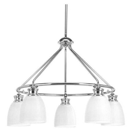 Progress Lighting Lucky 5-Light Chandelier, 100 W, Polished Chrome P4722-15