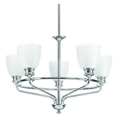 Progress Lighting Lucky 5 Light Chandelier, 100 W, Polished Chrome P4723-15