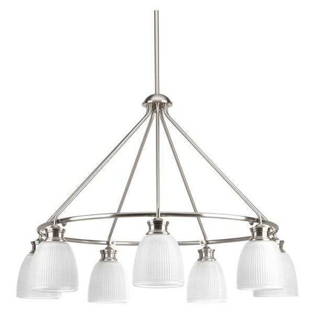 Progress Lighting Lucky 7-Light Chandelier, 100 W, Brushed Nickel P4724-09