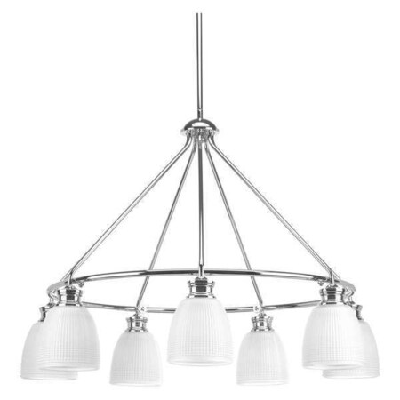 Progress Lighting Lucky 7-Light Chandelier, 100 W, Polished Chrome P4724-15