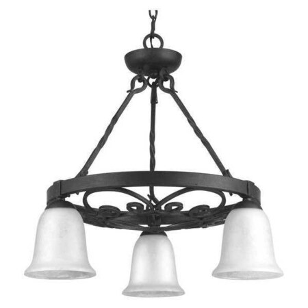 Progress Lighting Enclave 3-Light Chandelier, 100 W, Gilded Iron P4729-71