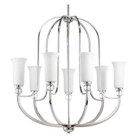 Progress Lighting Elina 7-Light Pendant, 100 W, Polished Nickel P4733-104