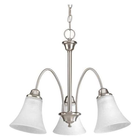 Progress Lighting Tally 3-Light Chandelier, 100 W, Brushed Nickel P4740-09