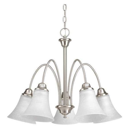 Progress Lighting Tally 5-Light Chandelier, 100 W, Brushed Nickel P4741-09