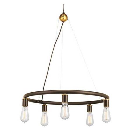 Progress Lighting Swing 5-Light Chandelier (Up/Down), 60 W, Antique Bronze P4744-20