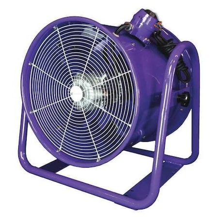 Atlantic Blowers Tube Axial Fan, 1.5 HP, 5827 cfm, Tube, 110-120V/220-240V, 1 Phase, 20" W. ABAF-20-110S