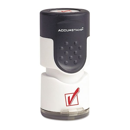 Accu-Stamp Accustamp Pre-Inked Round Stamp/Red 035658