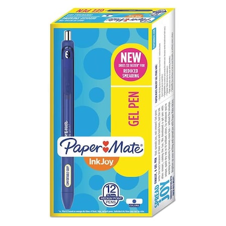 Paper Mate InkJoy Gel Retractable Pen, Blue, PK12 PAP1951721A