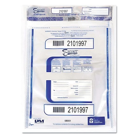 Securit Tamper Evident Bags, 20x24, Clear, PK50 58051