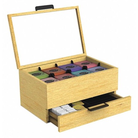Mind Reader Wood Teabag, Box Organizer WTORG-BRN