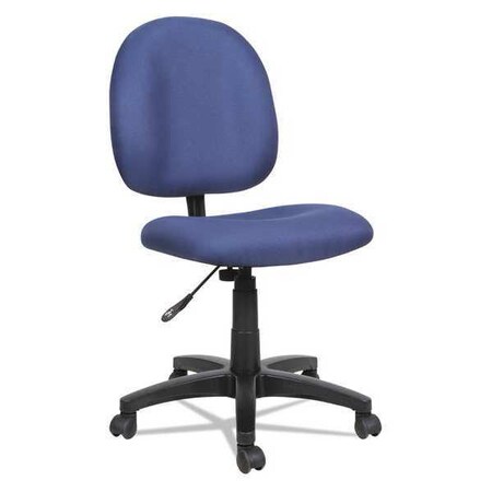 Alera Acrylic Task Chair, 17-1/4" to 22-1/2", No Arms, Black, Blue ALEVT48FA20B