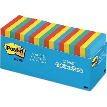 Post-It Note, 3"x3", Bright, PK18 654-18CTCP