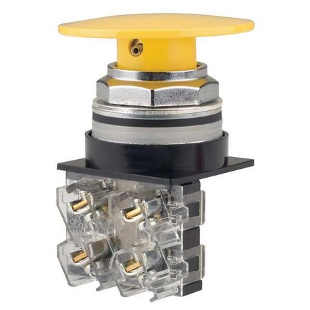 Ge Non-Illum Push Button Operator, Yellow 104PBM00E6