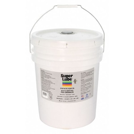 Super Lube 5 gal. Gear Oil Pail, 220 ISO Viscosity, 90 SAE, Translucent Clear 54205