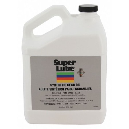 Super Lube 1 gal. Gear Oil Bottle, 460 ISO Viscosity, 140 SAE, Translucent Clear 54401