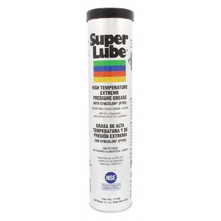 SUPER LUBE 14.1 oz High Temperature Grease Cartridge Translucent White 71150