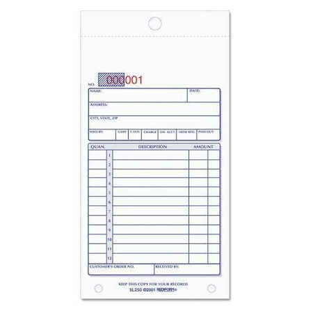 Rediform Book, Sales Carbonless Tri 5L250