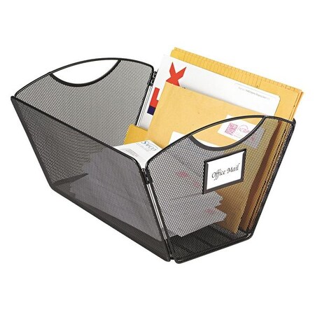 Safco File, Tub, Desktop, Mesh, Black 2163BL