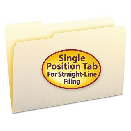 Smead File Folder 8-1/2 x 14", 1/3-Cut Tab, Left Position, Manila, PK100, Expanded Width: 3/4" 15331