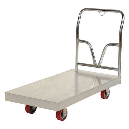 Vestil Silver Aluminum Sheet Deck Platform Truck 24 x 48 ASD-2448