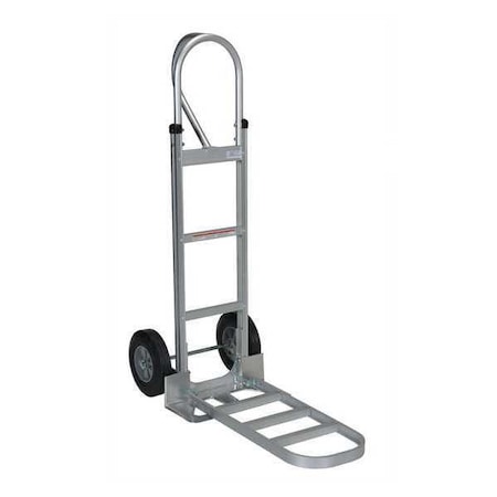 Vestil Silver P-Handle Hand Truck Hard Rubber Wheels ALUM-P-HR