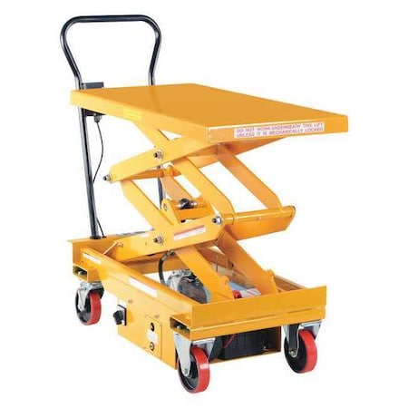 Scissor Lift Cart,1000 lb,Steel,Fixed