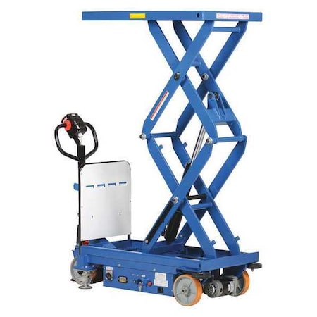 Vestil Hydraulic Double Scissor Cart, 1500 lb. Cap, 40"W, 24"L CART-1500D-DC-CTD