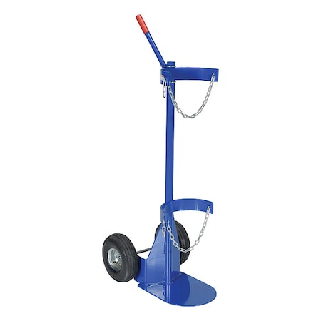 Vestil Blue Economy Portable Cylinder Lifter 500lb Capacity Pneumatic Wheel CYL-D-1-PN