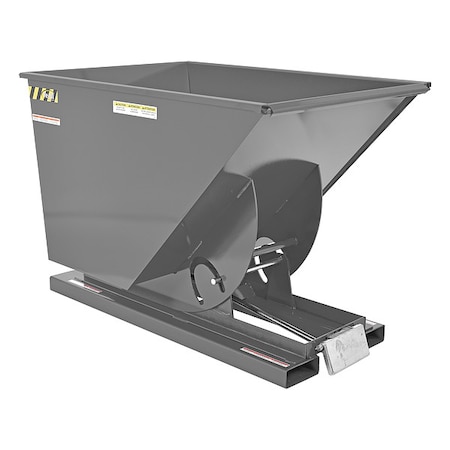 Vestil Heavy Duty Self-Dumping Hopper 1 Cubic Yard 6000 lb Gray D-100-HD-GY-SG