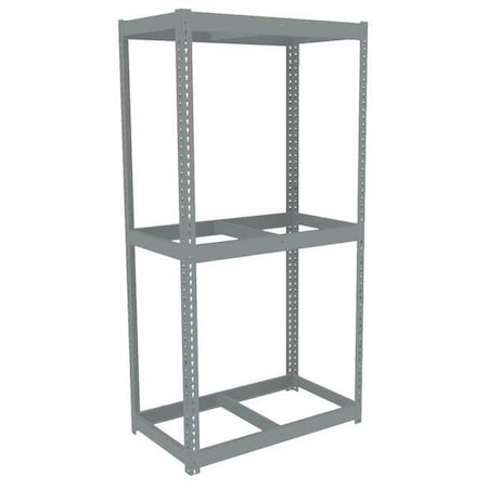 Tennsco Boltless Shelving Unit, 18-5/8"D x 42-5/8"W x 84"H, 3 Shelves, Steel ZLC7-4218S-3