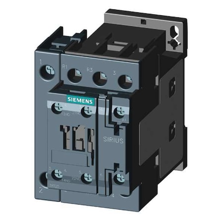 Siemens IEC Magnetic Contactor, 1NC/1NO, 24V AC, 4 P, Non-Reversing, Screw 3RT25261AC20