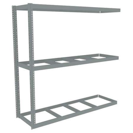 Tennsco Boltless Shelving, Add-On, 84x18, 3 Shelf ZLE7-8418A-3