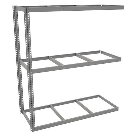 Tennsco Boltless Shelving, Add-On, 72x30, 3 Shelf ZLE7-7230A-3