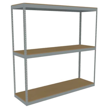 Tennsco Boltless Shelving Unit, 18-5/8"D x 84-5/8"W x 84"H, 3 Shelves, Steel ZLE7-8418S-3D