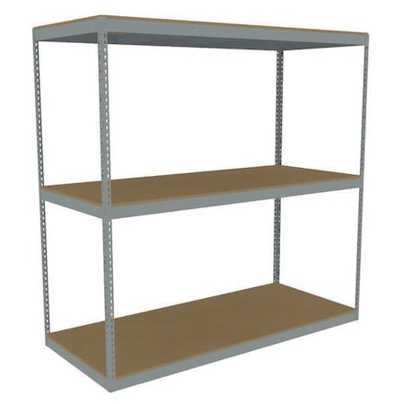 Tennsco Boltless Shelving Unit, 30-5/8"D x 84-5/8"W x 84"H, 3 Shelves, Steel ZLE7-8430S-3D