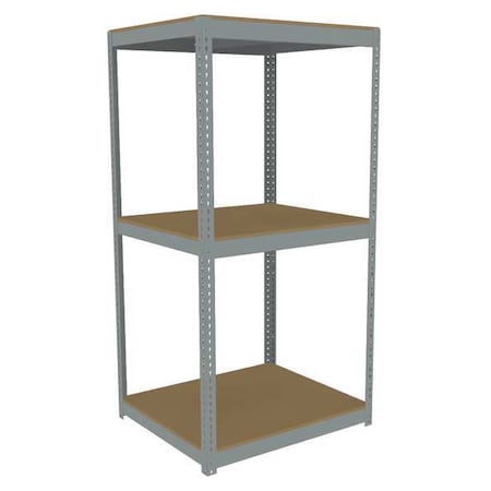 Tennsco Boltless Shelving Unit, 36-5/8"D x 42-5/8"W x 84"H, 3 Shelves, Steel ZLC7-4236S-3D