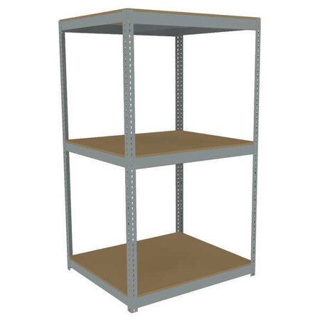 Tennsco Boltless Shelving Unit, 42-5/8"D x 48-5/8"W x 84"H, 3 Shelves, Steel ZLC7-4842S-3D