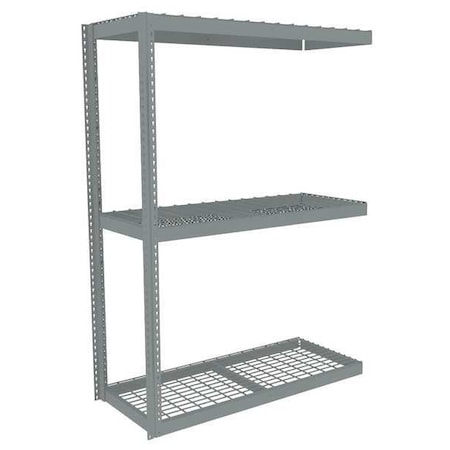 Tennsco Boltless Shelving, Add-On, 60x24, Wire ZLE7-6024A-3W