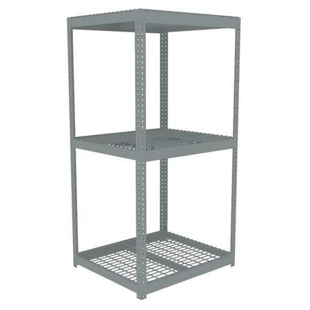 Tennsco Boltless Shelving Unit, 36-5/8"D x 42-5/8"W x 84"H, 3 Shelves, Steel ZLC7-4236S-3W