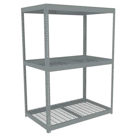 Tennsco Boltless Shelving Unit, 36-5/8"D x 60-5/8"W x 84"H, 3 Shelves, Steel ZLC7-6036S-3W