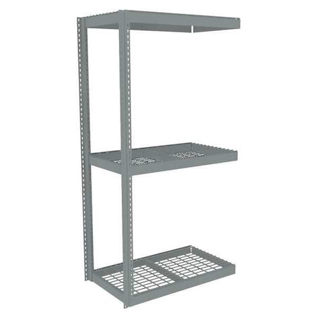 Tennsco Boltless Shelving, Add-On, 42x18, Wire ZLE7-4218A-3W
