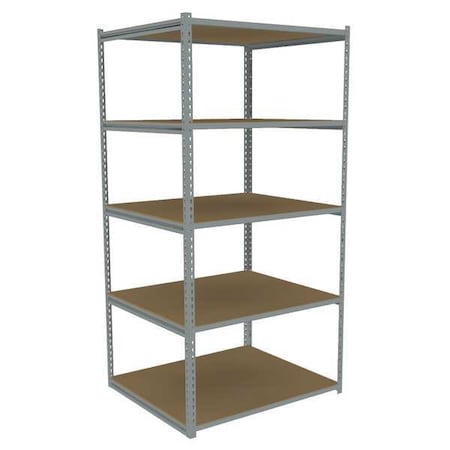 Tennsco Boltless Shelving Unit, 36-5/8"D x 48-5/8"W x 84"H, 5 Shelves, Steel ZAH7-4836S-5D